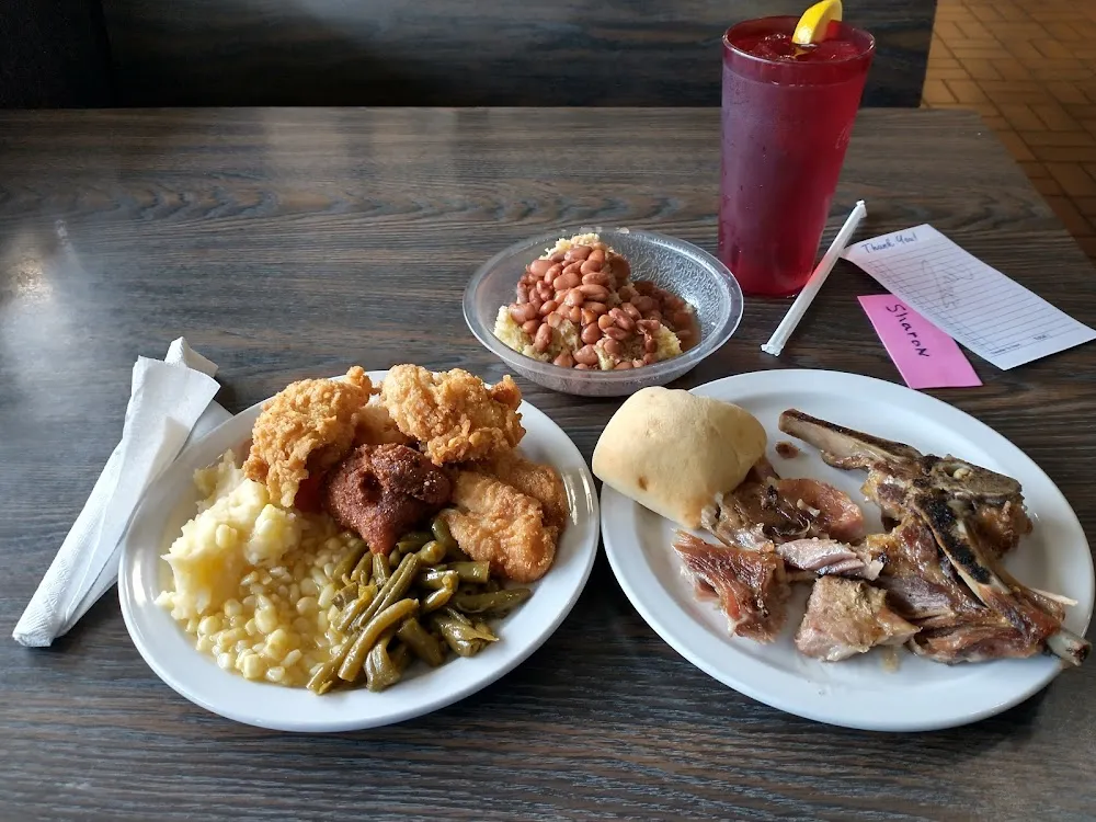 Fried Catfish and BBQ Pork